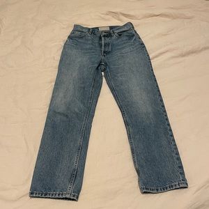 Everlane The 90s Cheeky Jeans Blue Crop Length Organic Cotton, Size 25